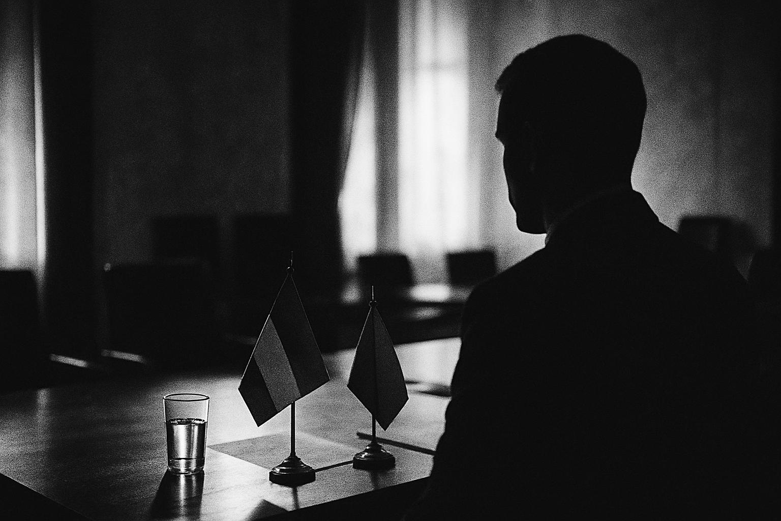 Grayscale editorial illustration: Why Small States Are Winning Big at the Negotiating Table
